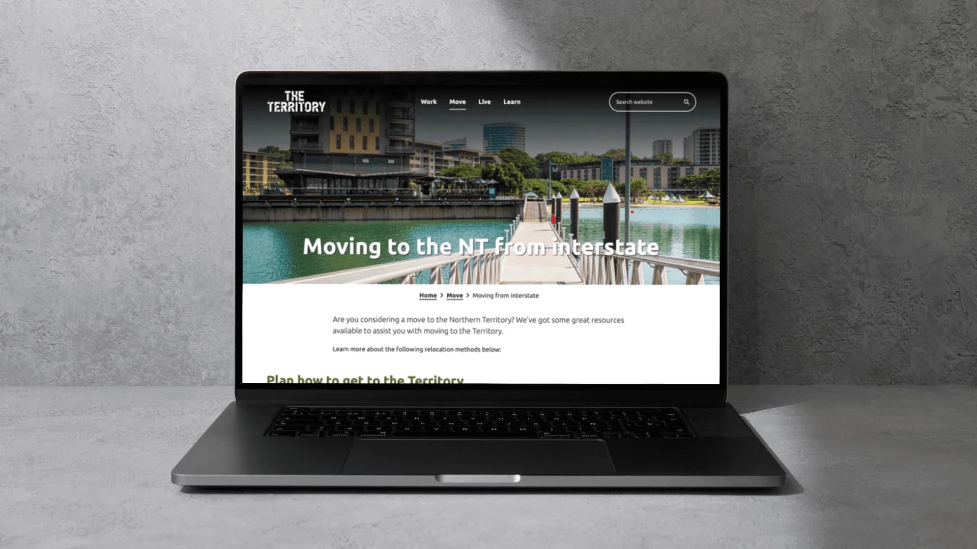 Old site layout showing unclear pathways