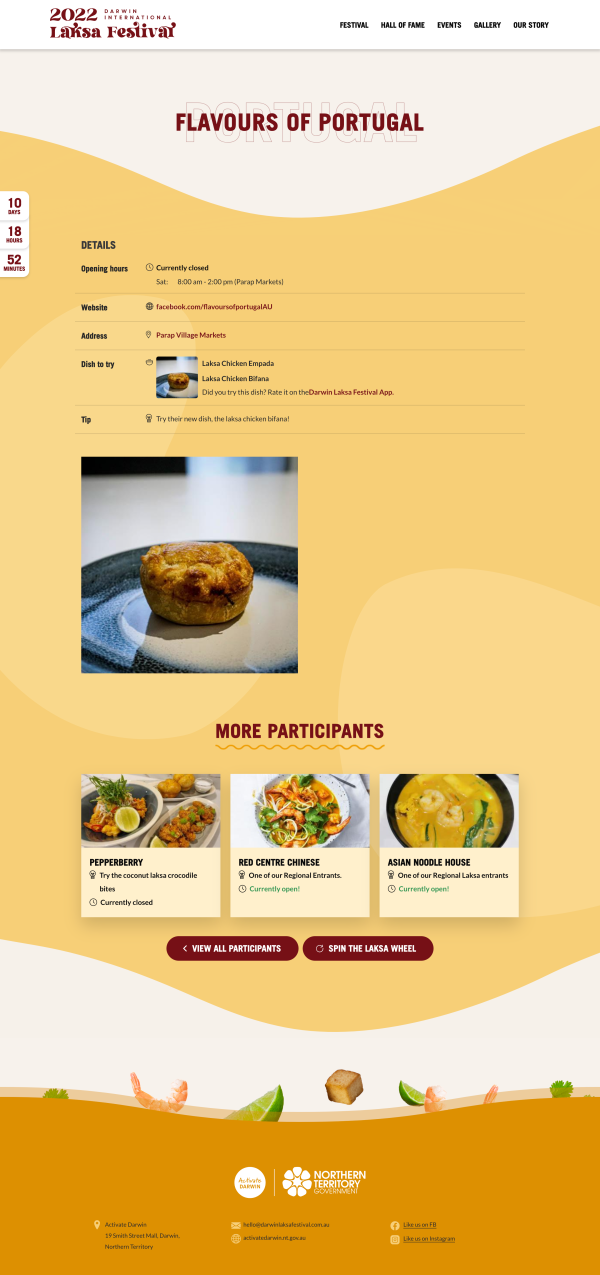 Participant inner page