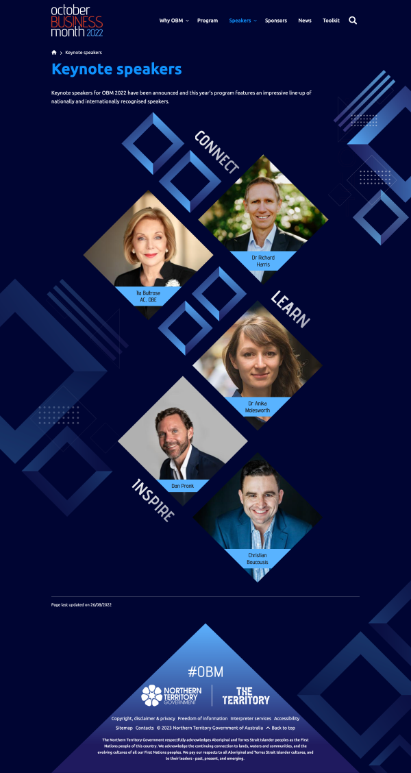 Keynote speakers page