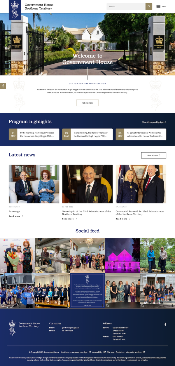 Gov house homepage
