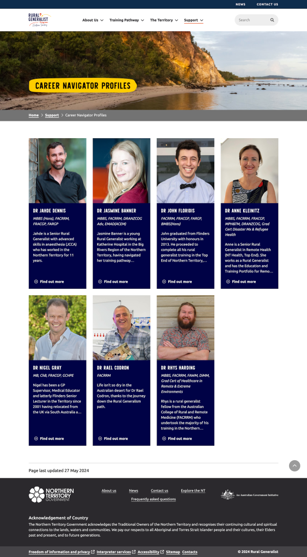 Rural Generalist Career Navigator Profiles