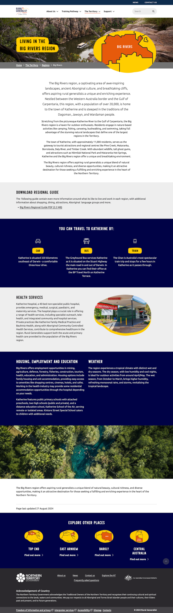 Rural Generalist Territory Regions