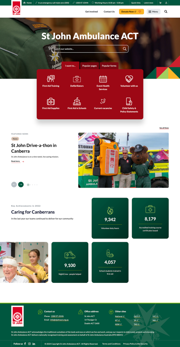 St John Ambulance Homepage