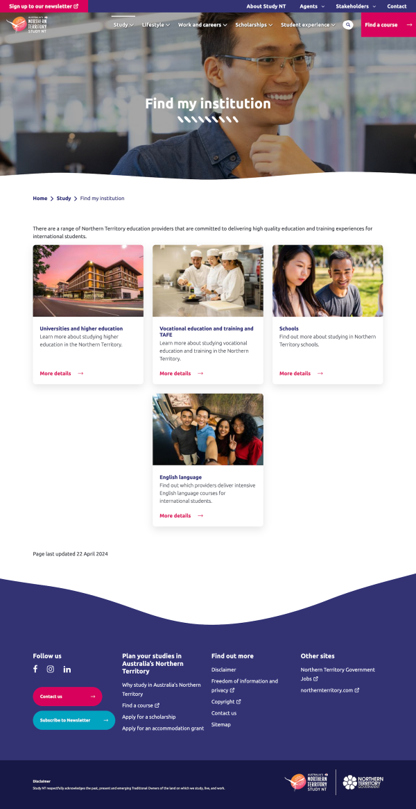 Study NT Landing page