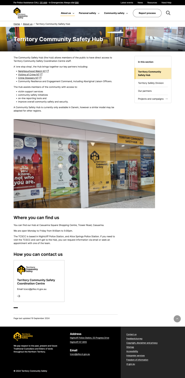 Territory Community Safety About us