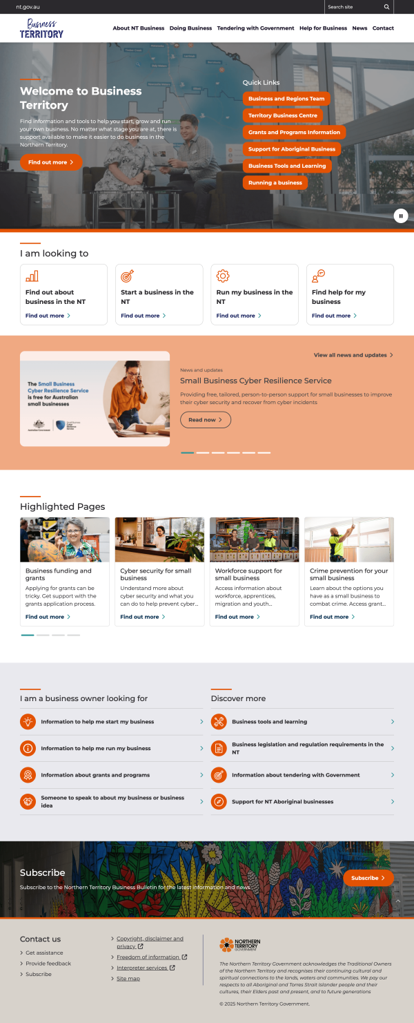 Business NT Homepage